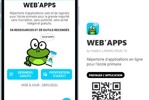 WEB’APPS, Répertoire d’applications web et de logiciels