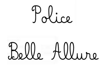 Police d’écriture “Belle Allure”